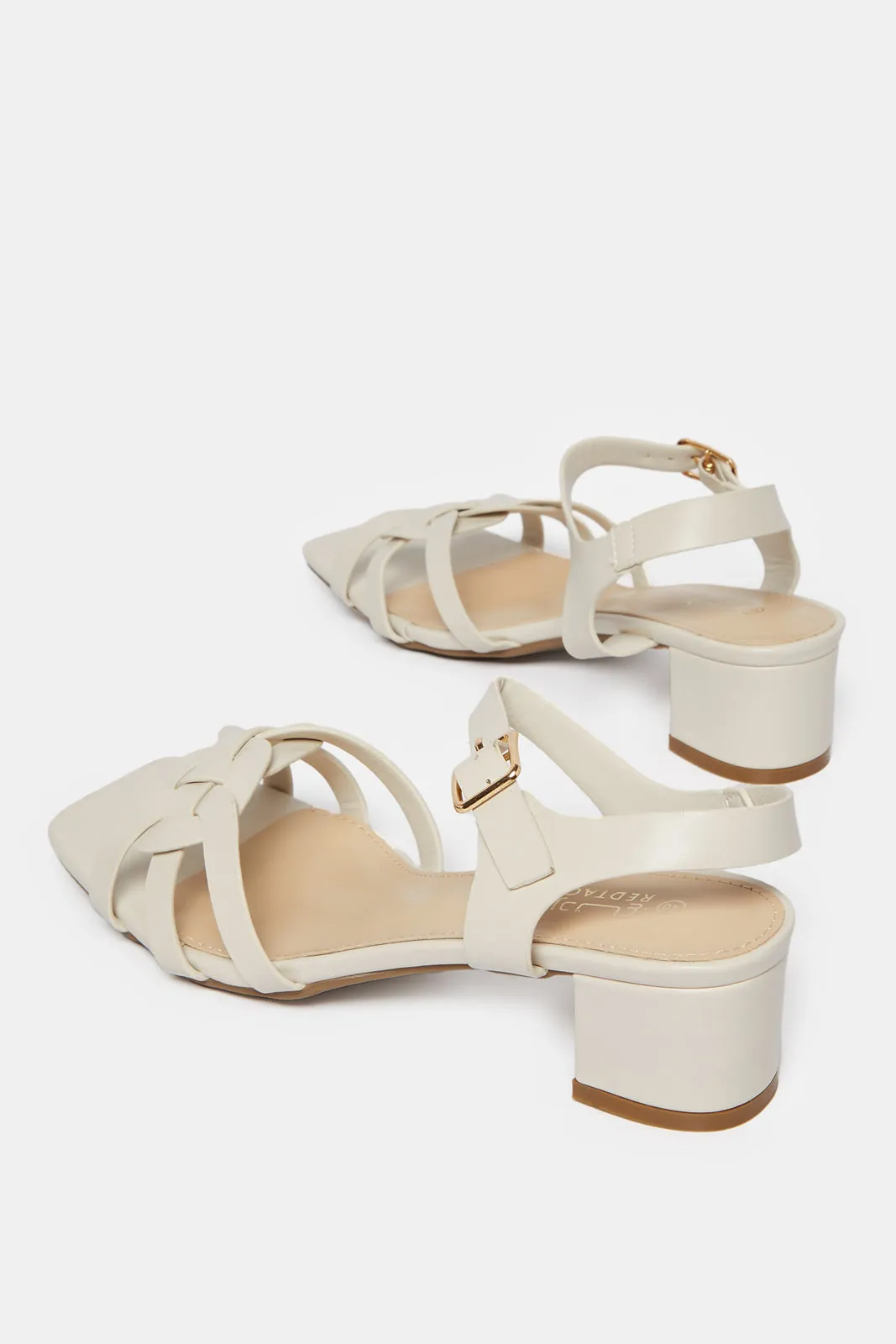 Women White Strappy Sandal