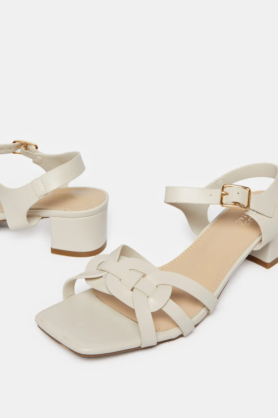 Women White Strappy Sandal