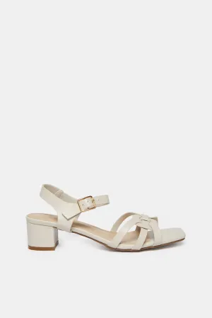 Women White Strappy Sandal