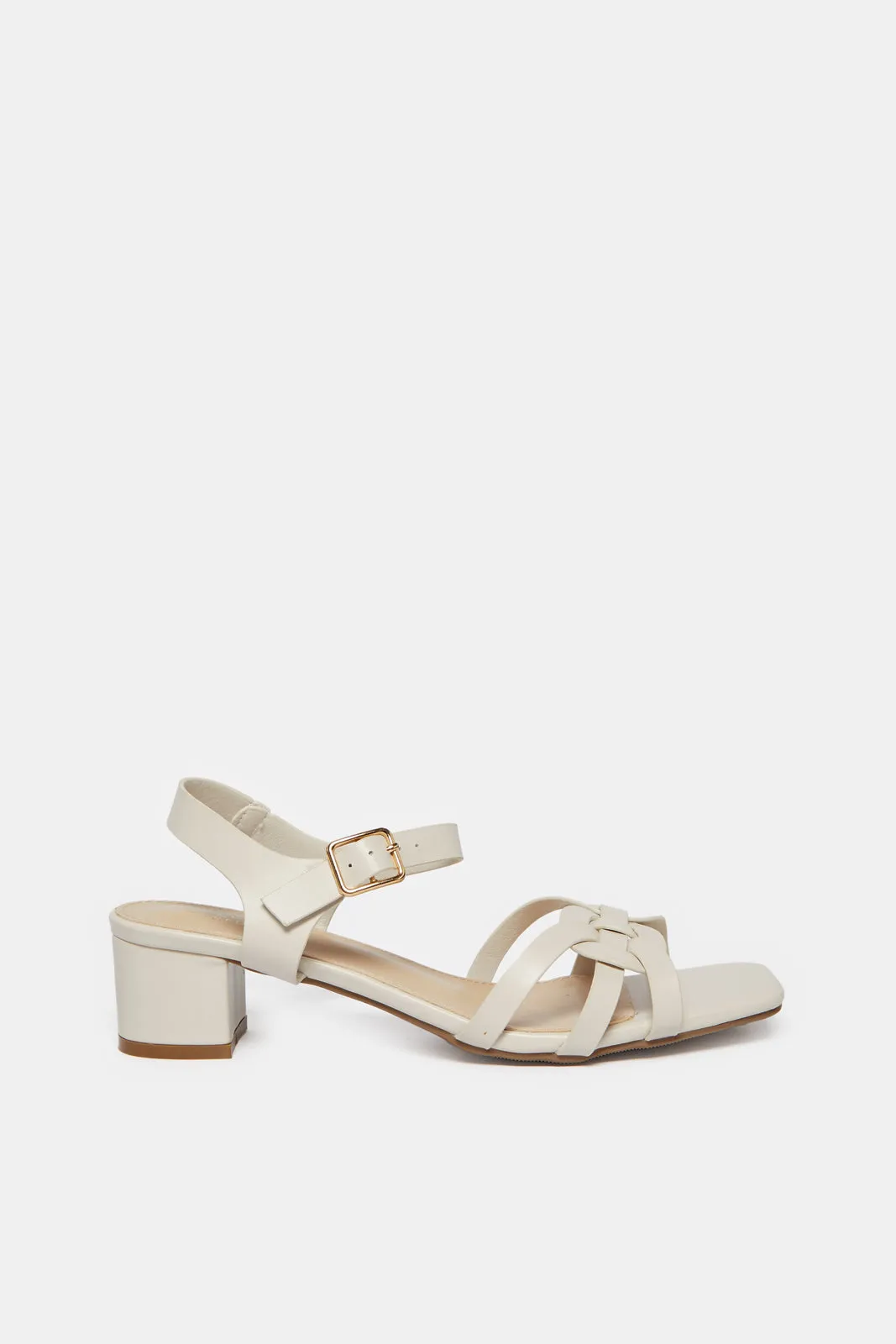 Women White Strappy Sandal