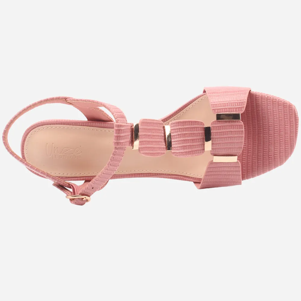 Womens "DIOAR" T-Bar Heeled Party Sandals