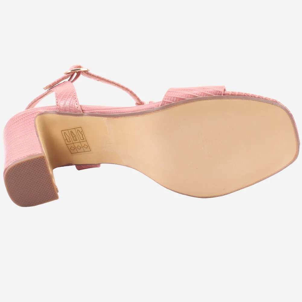 Womens "DIOAR" T-Bar Heeled Party Sandals