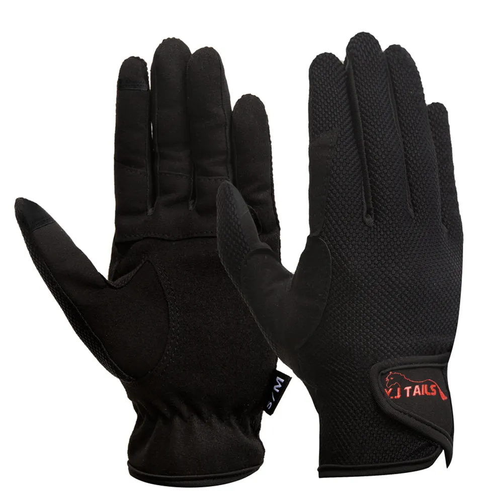 Y.J TAILS Women's Horse Riding Gloves Equestrian Women Ladies Girls